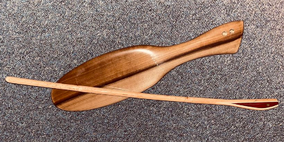 Brazilian bloodwood discipline cane and blackheart sassafras spanking paddle 