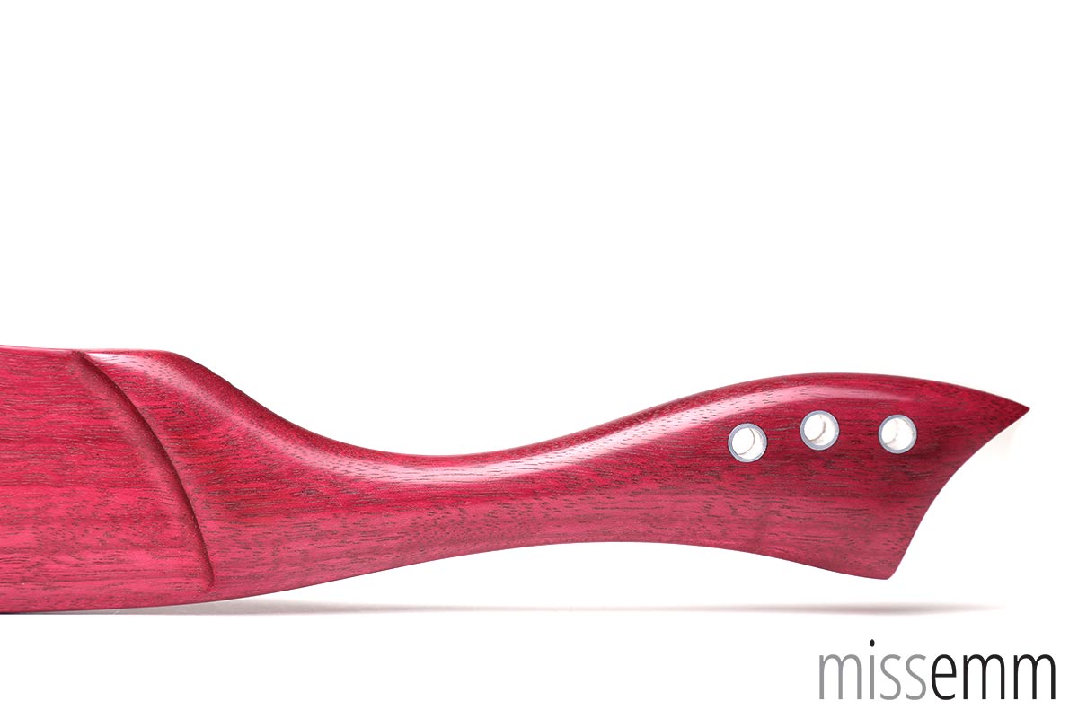 Wood spanking paddle handle - Purpleheart