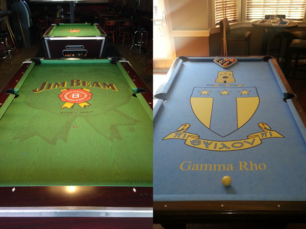Jim Beam and Fraternity Custom ArtScape Pool Table Felt