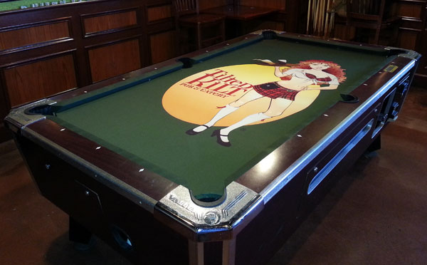 Titled Kilt Custom ArtScape Pool Table Felt