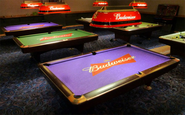 Budweiser Custom ArtScape Pool Table Felt