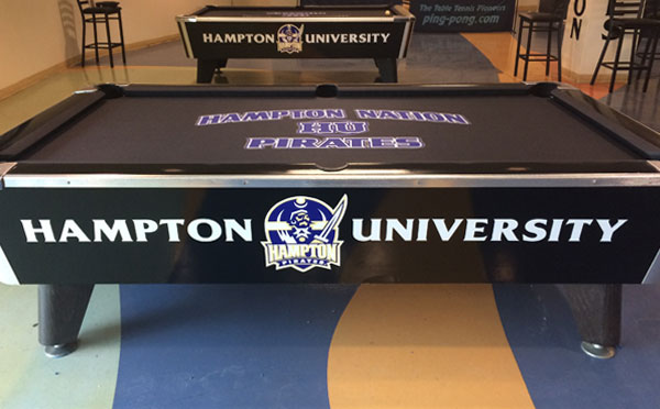 Hampton University Custom ArtScape Pool Table Felt