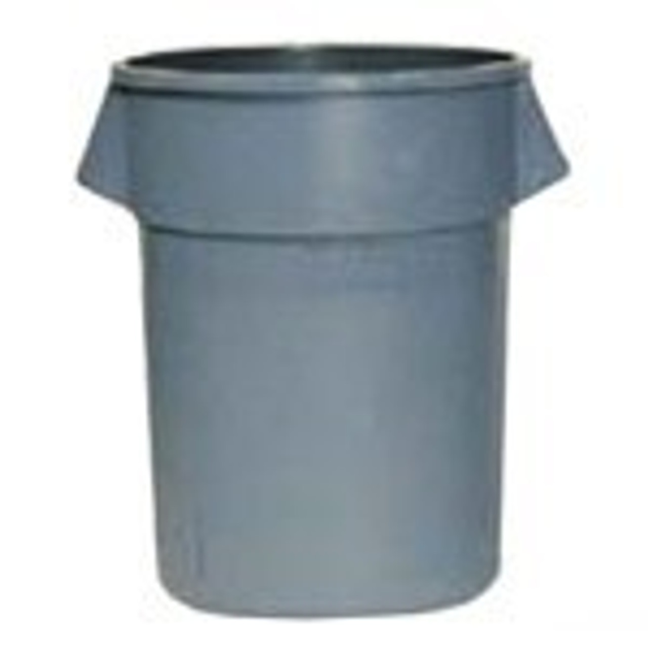 Rubbermaid Commercial Products Brute 44 gal. Grey Round Vented Wheeled Trash Can (2-Pack), Gray