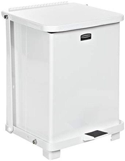 Metal Step-On Trash Can - Stainless Steel 12 gallon