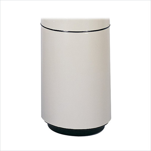 Medallion Collection® Fiberglass Two-Piece Receptacle 20 Gallon Trash Can with Paper Slotted Lid - Almond
