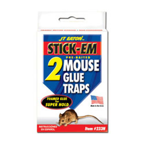 JT Eaton Stick-Em Mouse Size Glue Trap - 4" x 3" - Pack of 2