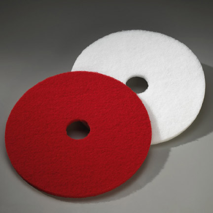 12" White Polish Floor Pads 5/case.