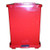 8 Gallon Metal Step-On Trash Can Red with Retaining Band | Viking Janitor Supplies