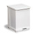 12 Gallon Metal Step-On Trash Can White with Plastic Liner | Viking Janitor Supplies