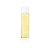 A clear bottle of nourishing oil for stretch marks, labeled "Fleur's Flora." The oil appears yellow and has a white cap.