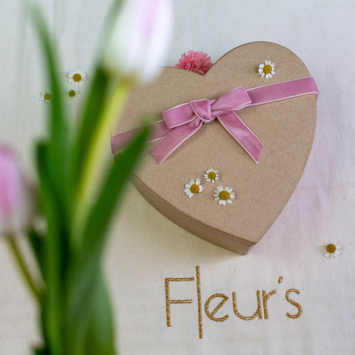 Fleur's heart shaped mystery box by Tulips