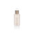 A clear serum bottle with a gold cap, labeled "Fleur's Golden Essence Rejuvenating Glow Serum."