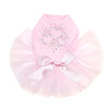 Three Hearts with Multicolored Studs pink dog tutu for large and small dogs.