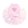 Patriotic Heart # 1 pink dog tutu for large and small dogs.