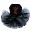 Jesus Loves Me black dog tutu for large and small dogs.