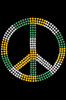 Peace Sign (Green, Gold, & Clear) Tutu