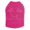 Sweet Angel - Dog Tank - 6" X 4" design with clear, pink, red, Green, & gold rhinestones.