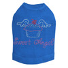 Sweet Angel  - Dog Tank- 6" X 4" design with clear, pink, red, Green, & gold rhinestones.