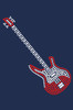 Guitar (Red Austrian crystal) - Bandanna