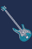 Guitar (Blue Austrian crystal) - Bandanna
