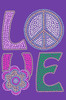 Love with Peace Sign & Flower - Bandanna