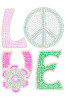 Love with Peace Sign & Flower - Bandanna