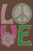 Love with Peace Sign & Flower - Bandanna
