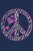 Peace Sign (Pink & Zebra Print) - Bandanna