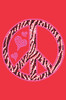 Peace Sign (Pink & Zebra Print) - Bandanna