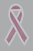 Ribbon (Pink with Clear Rhinestones) - Bandanna