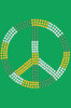 Peace Sign (Green, Gold, & Clear) - Bandanna