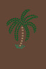 Palm Tree (Green Rhinestones - Small) - Bandanna