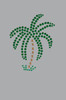 Palm Tree (Green Rhinestones - Small) - Bandanna