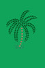 Palm Tree (Green Rhinestones - Small) - Bandanna