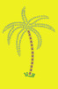 Palm Tree (Green Rhinestones) - Bandanna