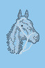 Horse Face (Brown Rhinestuds) - bandana