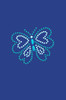 Blue Rhinestud Butterfly - Bandannas