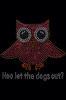 Pink Owl with "Hoo Let the Dogs Out?" - Bandannas