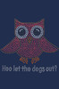 Pink Owl with "Hoo Let the Dogs Out?" - Bandannas