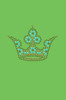 Crown # 3  (Lime, Turquoise, & Brown) - Bndana