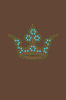 Crown # 3  (Lime, Turquoise, & Brown) - Bndana