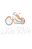 Live - Ride - (Orange) Motorcycle - Bandanas