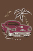 Car with Palm Tree (Pink) - Bandanas