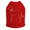 Greyhound Outline Dog Tank