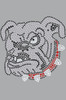 Bulldog Face (White) - bandana