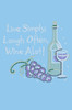 Wine Bottle, Glass & Grapes (Live Simply) - Bandanna