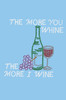 Wine Bottle, Glass & Grapes (The More you Whine) - Bandanna