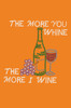 Wine Bottle, Glass & Grapes (The More you Whine) - Bandanna