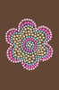 Multicolor Nailhead Flower - Bandanna