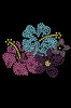 Pink, Blue & Purple Hibiscus - Bandanna